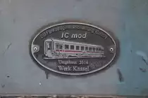 DB Fahrzeuginstandhaltung GmbH Werk Kassel, gesehen am 07.01.2018 im Rostocker Hbf. 