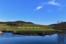 650 075 + 650 070 + 650 071 als WBA4 am 08.01.2018 bei Ruhmannsfelden. 