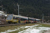 MOB:  Montreux-Berner Oberland-Bahn.
Impressionen vom 8. Januar 2018 mit den Triebzügen der Serie 5000.
Foto: Walter Ruetsch
