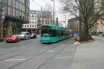 VGF Bombardier S-Wagen 234+220 als Doppeltraktion in Frankfurt am Main Basler Platz am 13.01.18
