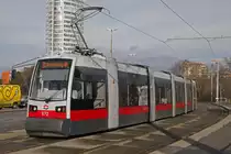 Triebwagen 672,Linie 31 Haltestelle Hubertusdamm am 17.01.2018.