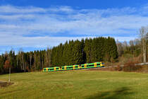 650 071 + 650 070 + 650 075 als WBA4 am 08.01.2018 bei Gotteszell. 