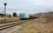 CTHS 232 002-8 am 02.02.18 im Bahnhof Wünschendorf/Elster.
