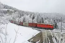 1041.02 leistet bei einen privaten Container-GAG am Wolfsbergkogel Nachschiebe. 2.2.18