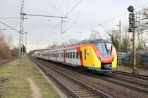 HLB Alstom Coradia Continental ET343 + ET358 (1440 343 + 1440 358) auf Probefahrt in Maintal Ost am 03.02.18. Diese Triebwagen werden ab Fahrplanwechsel im Dezember 2018 hier Fahren 