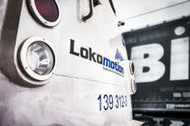 Lokomotion Logo auf der 139 312-3.
Aufgenommen am 10.2.2018.