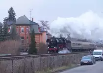 IGE Werrabahn-Eisenach 41 1144-9 mit dem RC 16992  Rodelblitz II  von Arnstadt Hbf nach Eisenach, am 10.02.2018 in Arnstadt Süd.
