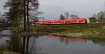 Auch 612 kann man zuhauf im Raum Hof fotografieren. Hier fährt einer an der Saale in Oberkotzau entlang, ich stehe auf dem Hunde-Spazierführ-Weg... Foto vom 23.03.2017