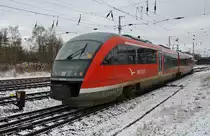 642 078-9 fährt am 3.2.2018 als RB12 (RB13232) von Graal-Müritz in den Rostocker Hauptbahnhof ein.
