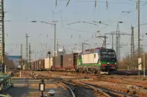 Lok 193 278 durchfährt den Badischen Bahnhof. Die Aufnahme stammt vom 13.01.2018.