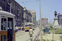 Straßenbahn Alexandria SL 4 (DÜWAG GT6 846 (Ex-Københavns Sporveje 846)) am 10. Juni 1974. - Scan eines Farbnegativs. Film:  Ringfoto .
