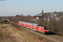 146 115-1 mit dem RE 17027 (Offenburg-Basel Bad Bf) bei Teningen 14.2.18
