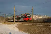 4024 086-3 als S-Bahn bei Schlins in Richtung Bludenz. 14.2.18