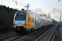 ODEG ET 445.110 auf Dienstfahrt zur Bereitstellung Richtung Bf. Berlin-Lichtenberg am 20.02.18 Bf. Berlin-Hohenschönhausen.