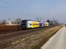 Der 440 406 als Ag am 23.02.2018 unterwegs bei Amselfing.