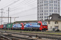 Doppeltraktion, mit den Loks 193 463-7 und 193 464-5 durchfahren den Bahnhof Pratteln. Die Aufnahme stammt vom 19.02.2018.