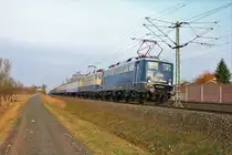 Centralbahn 110 278-9 und 110 383-7 mit dem Krokus Express am 03.03.18 bei Rodenbach (Main Kinzig Kreis) 