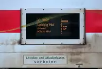 Blick auf das Zuglaufschild eines InterCity-Wagens als IC 1952 (Linie 50 MDV) von Leipzig Hbf nach Köln Hbf. Aufgenommen im Bahnhof Großkorbetha. [4.2.2018 | 17:00 Uhr]