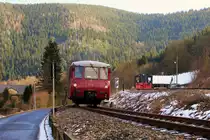 Auch heute am 04.03.18 ging es nochmal zum Ferkel. 772 141 ist hier zu sehen als RB 29883  in Obstfelderschmiede.