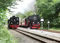 Davor dampften der 8920 mit Neubaulok und 99 5906 an den Fotografen vorbei. 13.07.2013