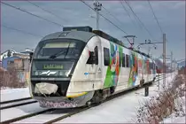 SŽ 312-002 fährt durch Maribor-Tabor Richtung Ljubljana. /7.3.2018