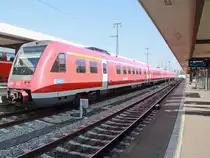 Nürnberg Hauptbahnhof am 22. Februar 2018, auf  Gleis 20 steht 612 488 mit einem RE aus Schwandorf. 

