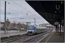 Der SNCF Dieseltriebzug X 76607 erreicht als TER 31511 von Munster kommend sein Ziel Colmar.
13. März 2018 