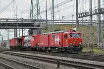 XTmas 99 85 9177 002-4, Löschzug Basel, durchfährt den Bahnhof Muttenz. Die Aufnahme stammt vom 09.03.2018.