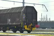 Detail:  Adapterwagen  ÖBB 81 81 4 642 007-5 Siikmms zb. für Triebwagen in Wien - Technisches Service Öbb Jedlersdorf 11.02.2018
