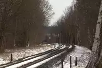Kurz hinter dem Kilometer 3.4 beginnt das Putzkauer Viadukt. Strecke Bischofswerda-Wilthen-Zittau. 18.03.2018 13:03 Uhr.