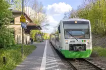 EiB-VT 023 am Abend des 4.5.16 in Poppenhausen: Er hatte noch den ziemlich weiten Weg über Bad Kissingen nach Gemünden vor sich. 
