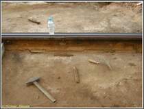 Gleisbauarbeits-Stilleben, aufgenommen am 21.04.2007 in der Battonnstra�e.