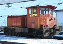 SBB - Diesellok Tm 2/2 8778 im Bahnhof von La Chaux de Fonds am 02.02.2007