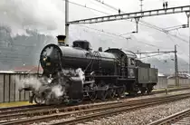 Die SBB C 5/6 2969  ELefant  war am 20. M�rz 2018 das 2. Mal seit seiner Wiederinberiebnahme am Gotthard unterwegs. Dieses Mal kam die Lok ohne ihrer Schwester C 5/6 2978 und der B 3/4 1367, daf�r war die BR 01 202 aus Lyss gekommen.
Es gab auf der Gotthard-Nord-/S�drampe eine spektakul�re Pararellfahrt, auf Nordrampe leider unter sehr schlechten Wetterbedingungen, denn bei der Abfahrt fing es an stark zu schneien...