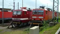 243 005 DR & 143 043 DB zum Tag der offenen Tür bei der DB Regio Halle am 14.07.2012