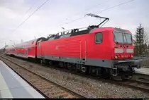 143 034-7 der S-Bahn Mitteldeutschland (DB Regio Südost) als S 37746 (S7) von Halle(Saale)Hbf Gl. 13a nach Halle-Nietleben steht im Hp Halle Rosengarten auf der Bahnstrecke Halle–Hann. Münden (KBS 590). Bild durchlief die Selbstfreischaltung. [18.2.2018 | 16:27 Uhr]