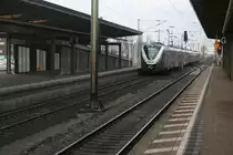 Ein RE50 in Richtung Hildesheim fährt ein in den Braunschweiger Hbf. Aufgenommen im März 2018