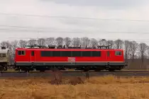 Die Lok 704 der MEG (NVR-Nummer: 91 80 6155 195-1 D-MEG) am 24.03.2018 in Nassenheide.
