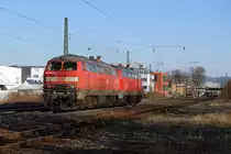 13.02.2018 Eislingen Bahnhof 218 343-2 im Nachschuß