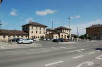 Bahnhofsvorplatz  Lichtenfels mit Busbahnhof. 27.05.2007