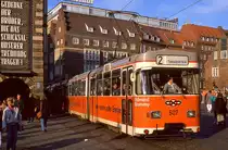 Bremen 507 + 707, Rathausplatz, 24.11.1990.
