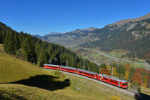 Be 4/4 515 am 15.10.2017 bei Cavadürli. 