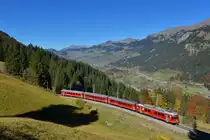 Be 4/4 515 am 15.10.2017 bei Cavadürli. 