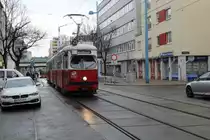 Wien Wiener Linien SL 25 (E1 4791 + c4 1328) XXI, Floridsdorf, Schloßhofer Straße / Fahrbachgasse am 16. März 2018.