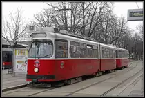 Triebwagen 4031, Linie 1, Schottenring am 14.03.2018.