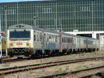 Triebwagen der DSB im Vorfeld des Bahnwerk Neustrelitz am 04.05.07 beim TdoT