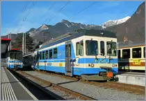 Der damals noch blau/weisse ASD BDe 4/4 403 wartet im seine Bt in Aigle auf die Abfahrt nach Les Diablerets.
8. Jan. 2008