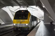 LIÈGE/LÜTTICH (Wallonie/Provinz Liège), 11.01.2018, E-Lok 011 der CFL im Bahnhof Liège-Guillemins