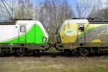 Am 03.04 .2018 die 193 812-5 und die 193 218-5 von der SETG - Salzburger EisenbahnTransportLogistik GmbH,