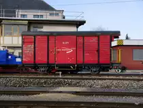 asm Oberaargau - Güterwagen G 371 im vor dem Depotareal in Langenthal am 03.04.2018
